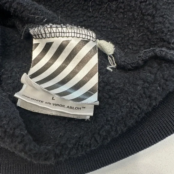 2013 Off-White by Virgil Abloh Black Hoodie Size L Vintage